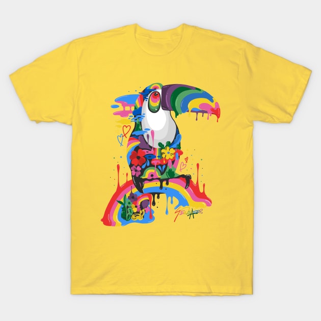 Trippy Tropical Toucan T-Shirt by ms_wearer